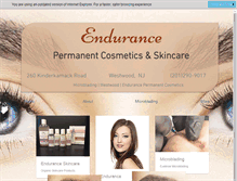 Tablet Screenshot of endurancepermanentcosmetics.com